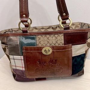 Vintage Coach Patchwork Handbag pre-owned